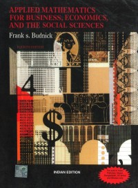 Applied mathematics for business, economics, and the social sciences, 4th ed.