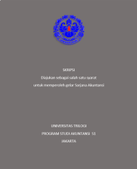 Analisis Pengaruh Accrual Quality, Growth Opportunity dan Gender Diversity Terhadap Firm Performance : Bukti Empiris Perusahaan yang Terdaftar di Bursa Efek Indonesia.