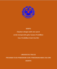 Meningkatakan Kemampuan Motorik Halus Anak 5-6 tahun Melalui Kegiatan Meronce (Penelitian Tindakan Kelas di Kelompok B TKIT Ar-Ridho, Pondok Kelapa, Kecamatan Duren Sawit, Jakarta Timur, Propinsi DKI Jakarta Tahun 2022)