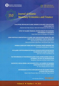 Journal of islamic monetary economics and finance (JIMF), volume 8, number 3