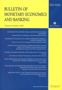 Bulletin of monetary economics and banking, volume 26, number 4