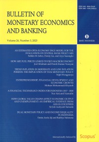 Bulletin of monetary economics and banking, volume 26, number 3